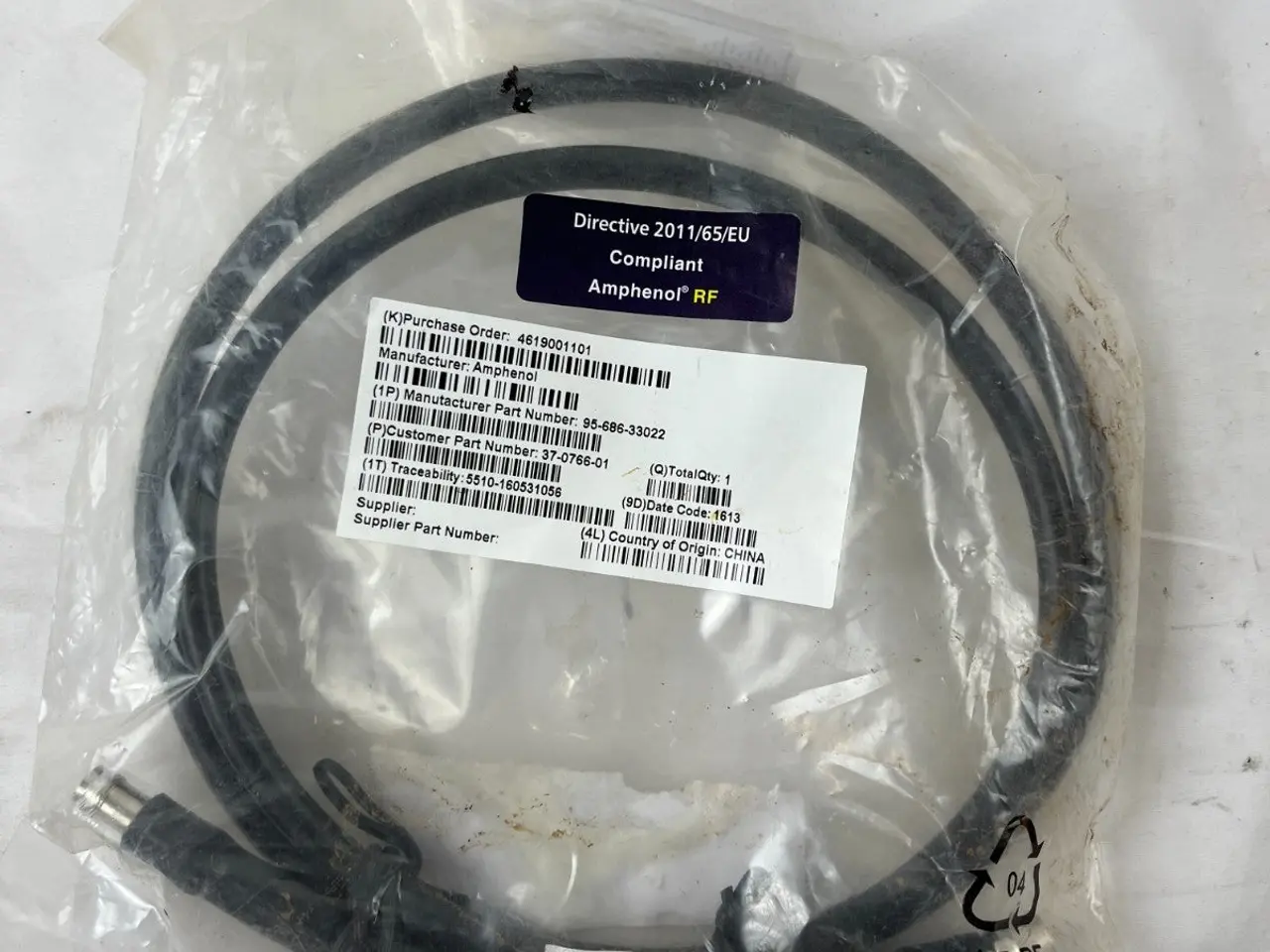 Billede 3 - Amphenol RF 95-686-33022 Coaxial kabel Assembly