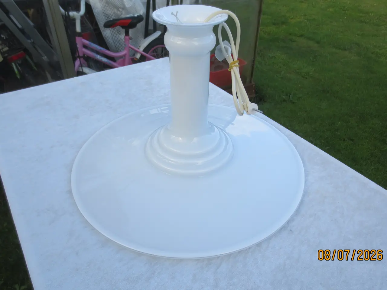 Billede 2 - 1 stk Stor Holmegaard Loftlampe Diameter 48 cm