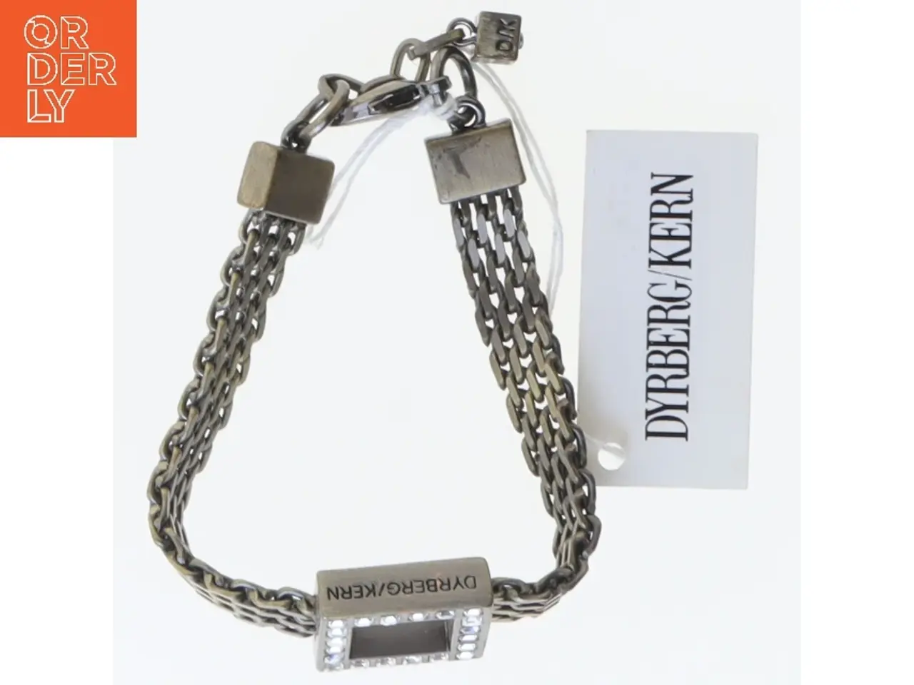 Billede 1 - Armbånd med kvadratisk dekoration fra Dyrberg/Kern (str. 20,5 cm)