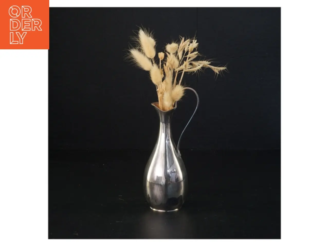 Billede 1 - Metalkande med tørrede kviste (str. 27 x 6 cm)