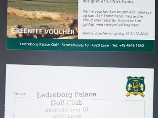 4 stk. Greenfee vouchere til Ledreborg Palace Golf