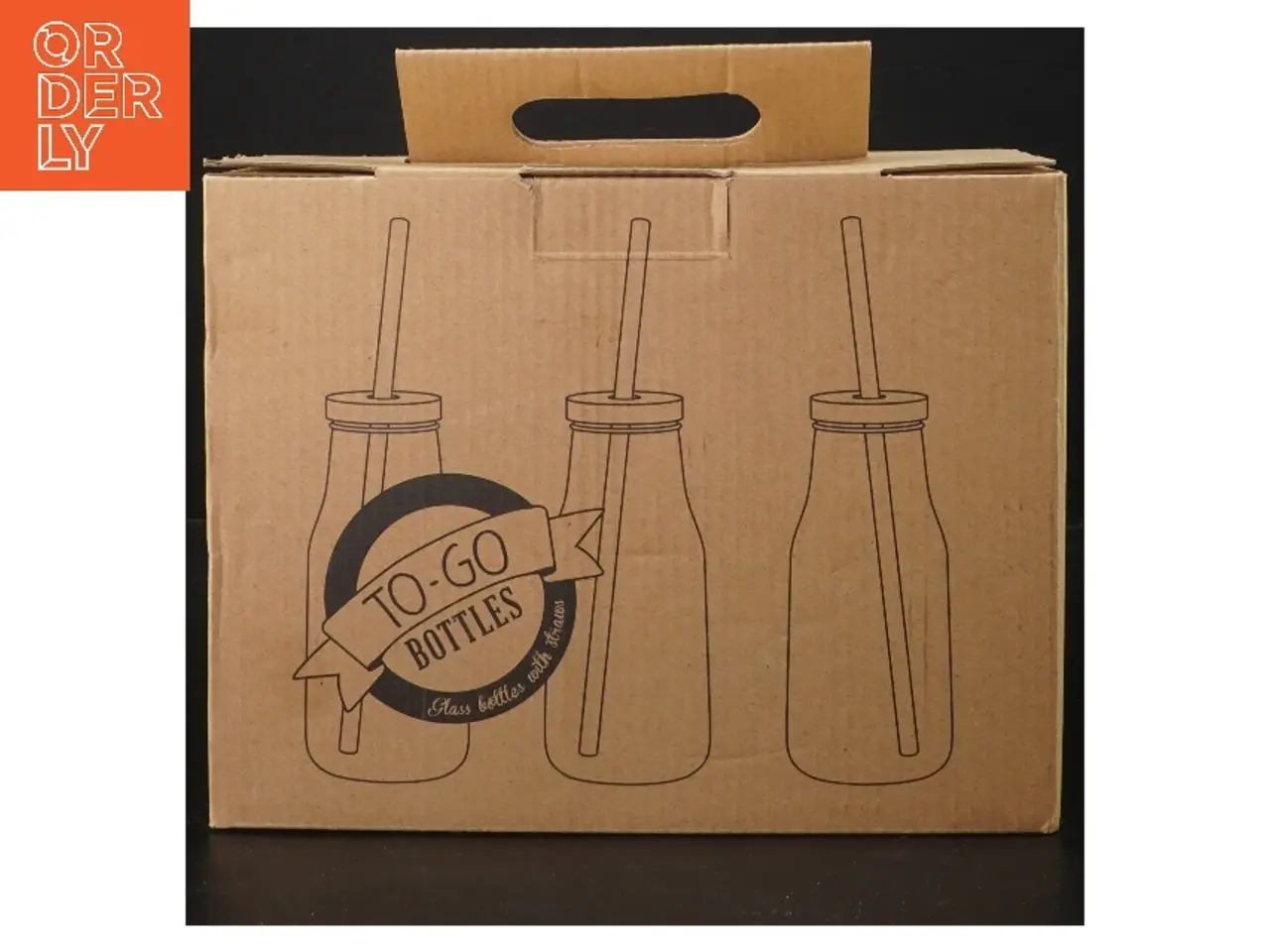 Billede 1 - To-go glasflasker med låg, 6 stk (str. 6 stk 16 cm)