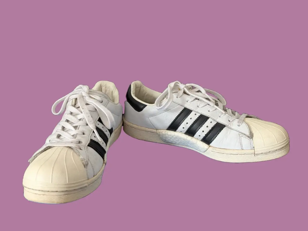 Billede 2 - Adidas Supersta Boost Premium læder i hvid og sort