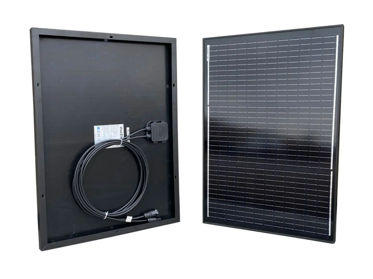 Billede 1 - 60 Wp solcellepanel 12 V – sort monokrystallinsk