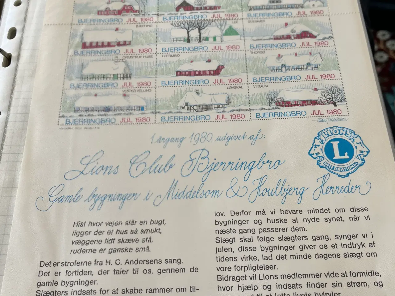 Billede 1 - Julemærker fra Bjerringbro 1980