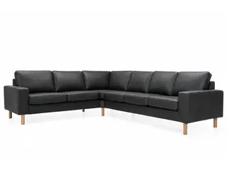 Hjort Knudsen Padborg Læderhjørnesofa