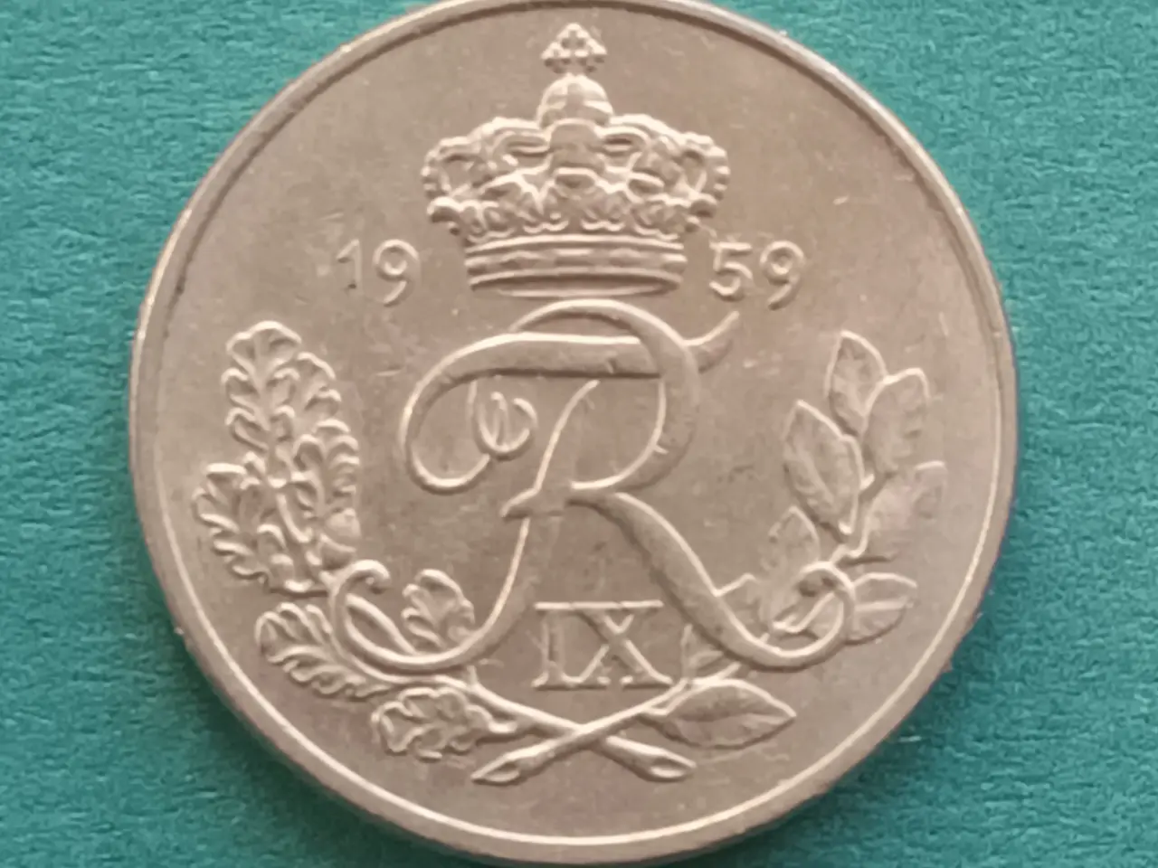 Billede 1 - 10 øre 1959 i pæn kvalitet.