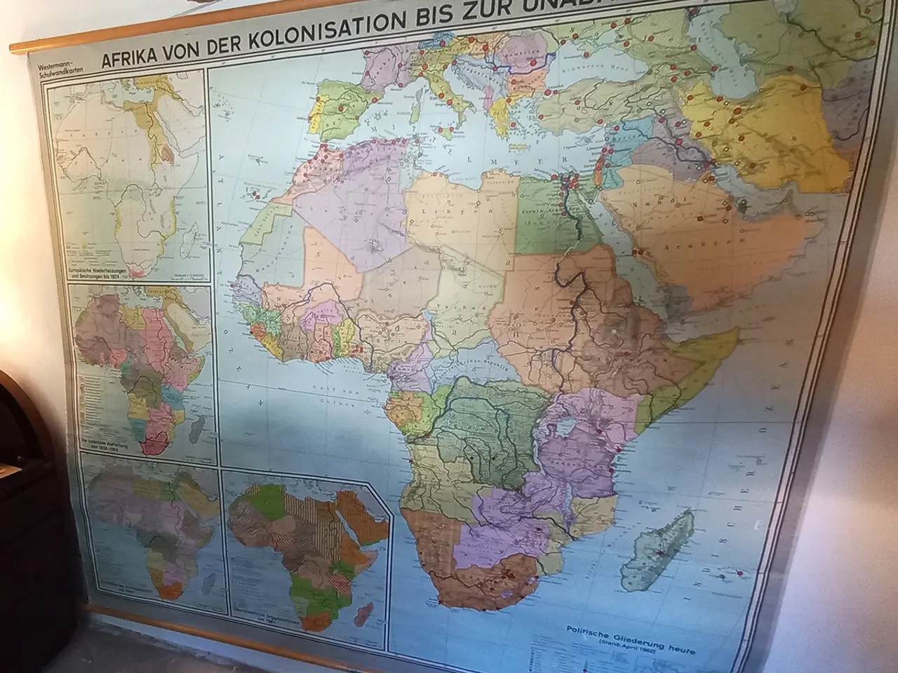 Billede 2 - Gl. tysk skolekort "Afrika fra kolonisering til...
