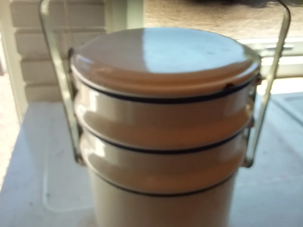 Billede 6 - Antik madspand med 3 rum