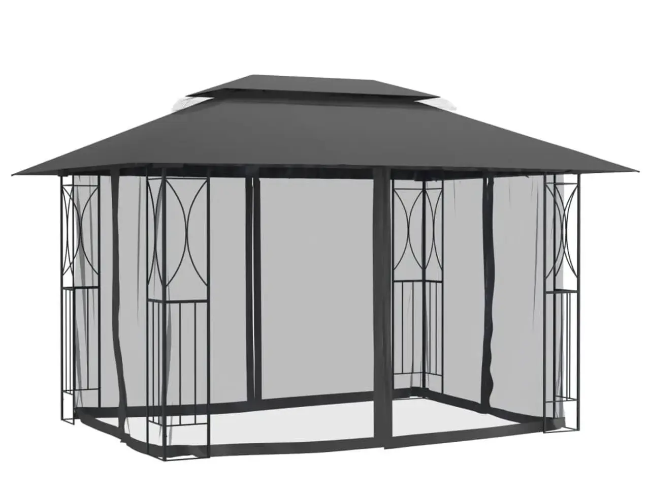 Billede 3 - Pavillon med sidevægge 400x300x270 cm stål antracitgrå