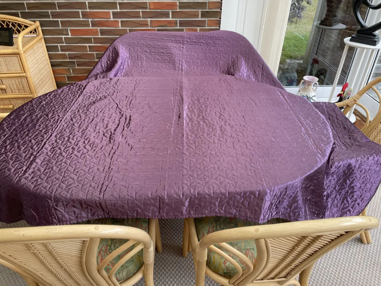 Billede 3 - Lilla sengetæppe 160 x 220 cm.