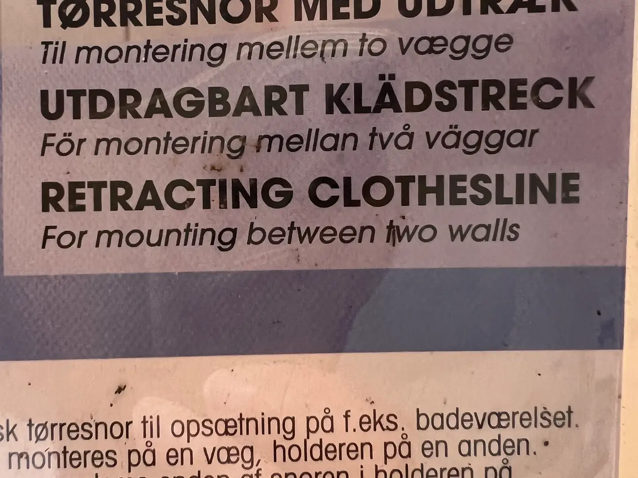 Billede 7 - Tørresnor med Udtræk. (NY)