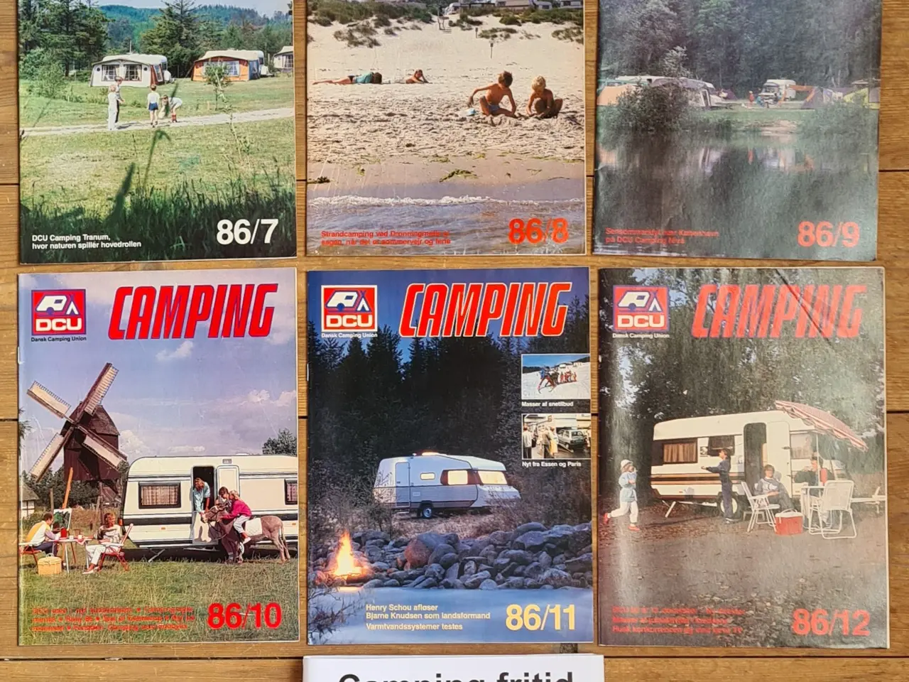 Billede 2 - DCU Camping Fritid magasiner 1986 sæt 12 blade