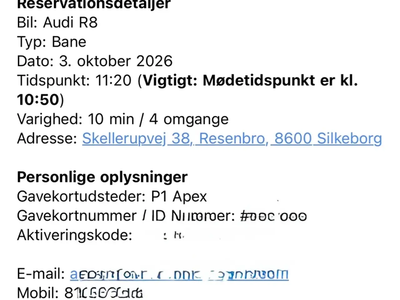 Billede 4 - Gavekort/booking til kør selv Audi R8 V10