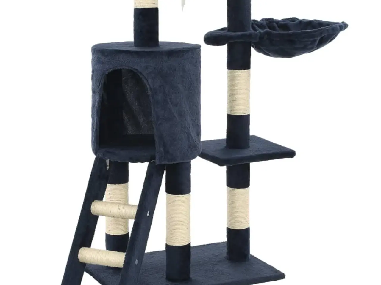 Billede 8 - Kradsetræ til katte 138 cm - mørkeblå med sisal-kradsestolper