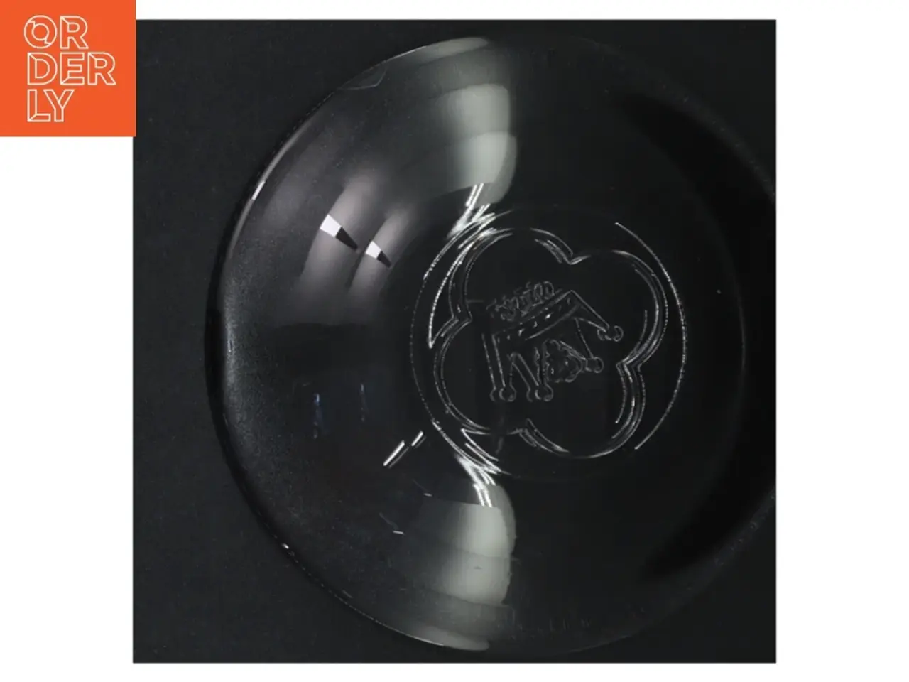 Billede 3 - Glas skål med dekoration fra Orrefors (str. Ø 14 cm)