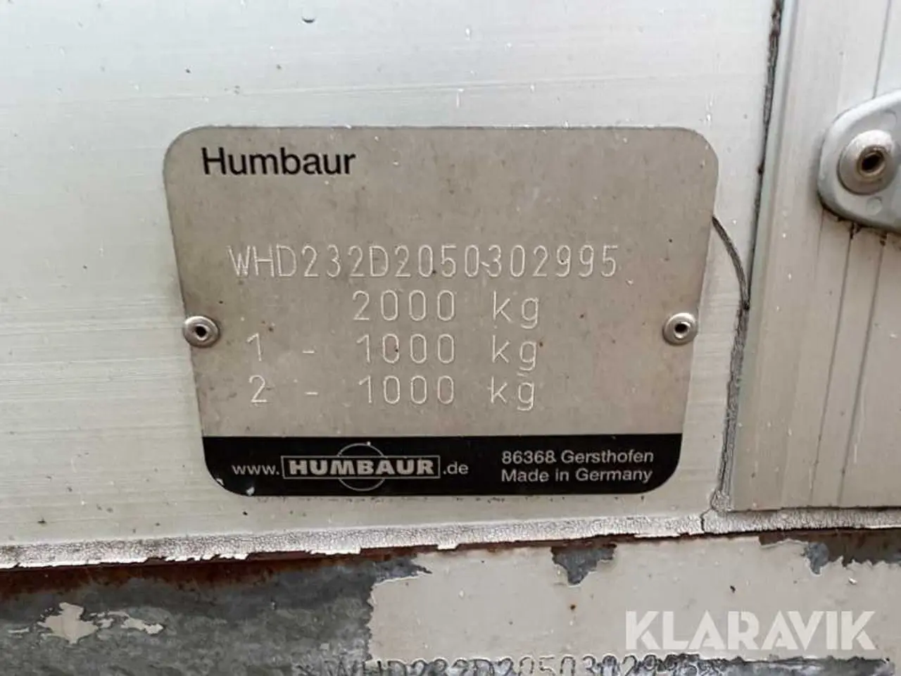 Billede 1 - HESTE aluminiumstrailer med 2000 kg totalvægt