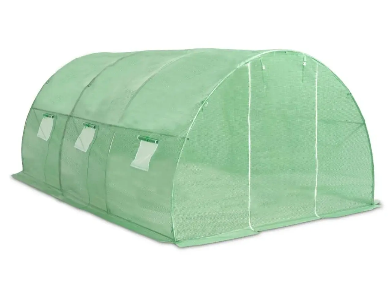 Billede 5 - Drivhus 3,5 m² i PE-netstof - 450 × 300 × 200 cm, grøn