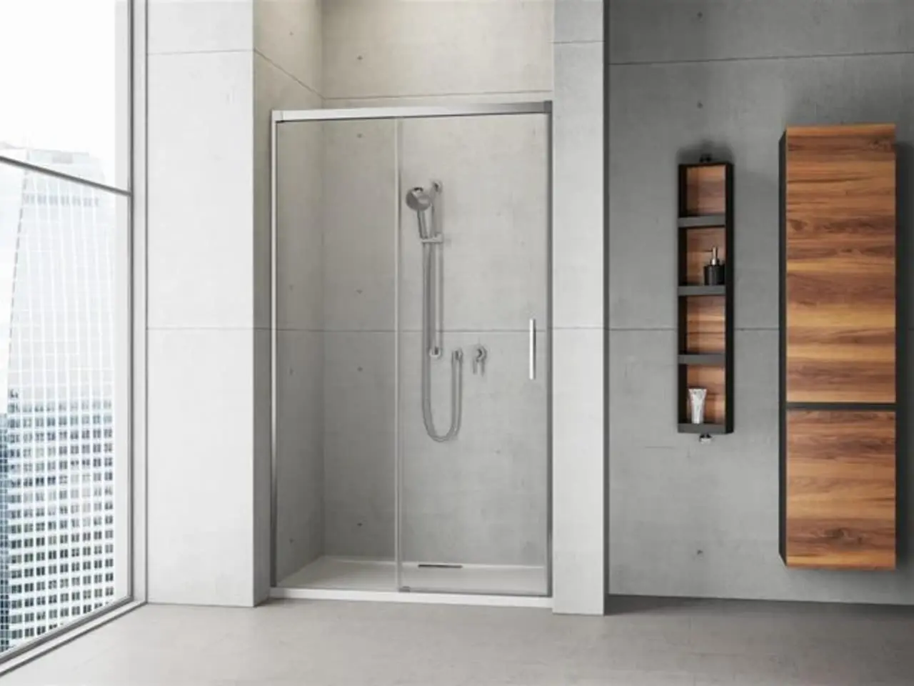 Billede 1 - Bruseniche Radaway Idea DWJ 120 / Krom / Klar glas