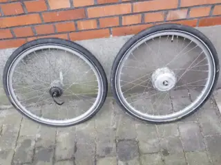 Forhjul og baghjul til elcykel