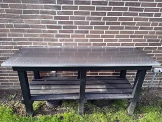 Rustfri stål bordplade
