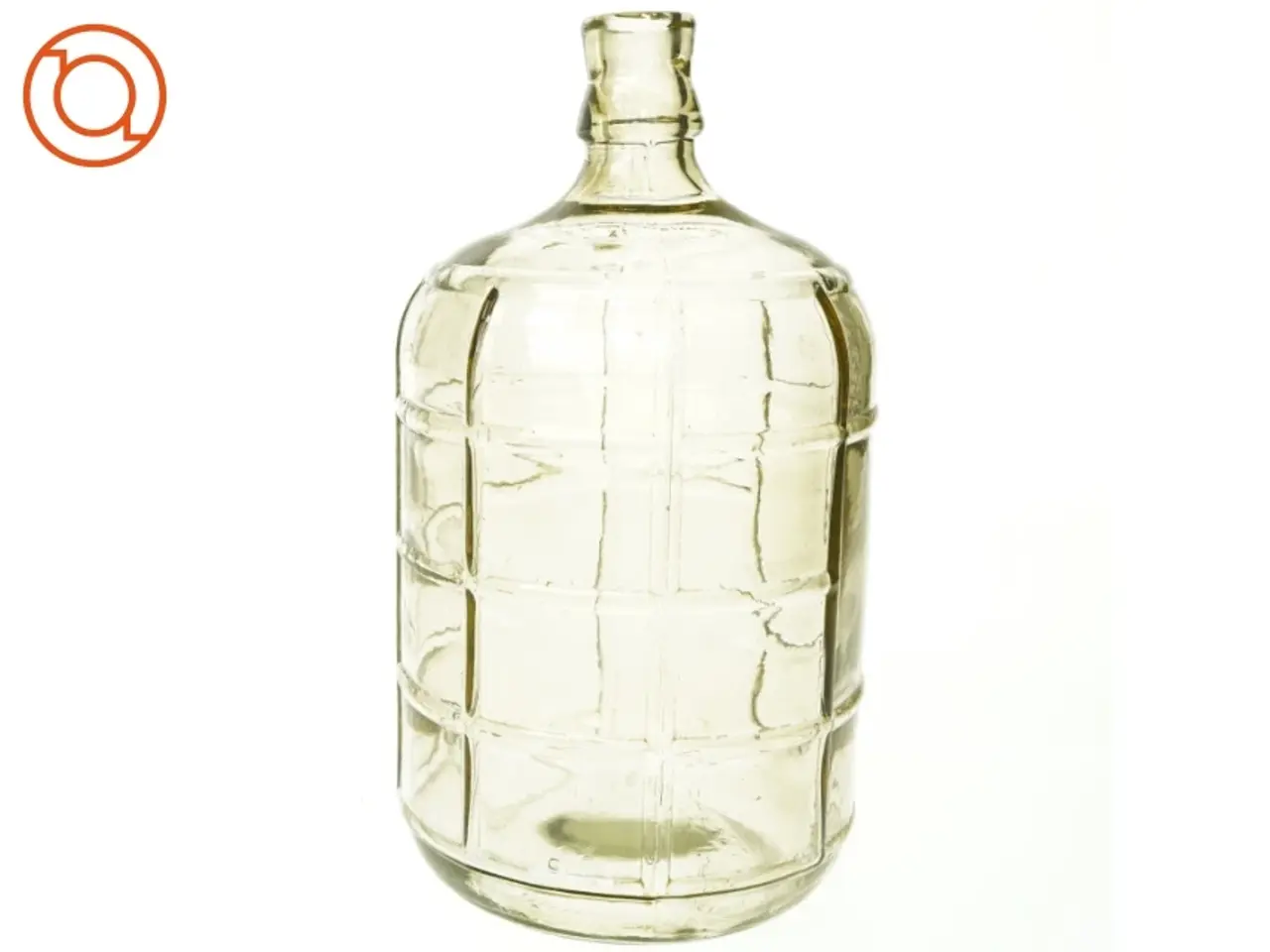 Billede 1 - Stor relief mønstret Glas flaske vase (str. 27 x 15 cm)