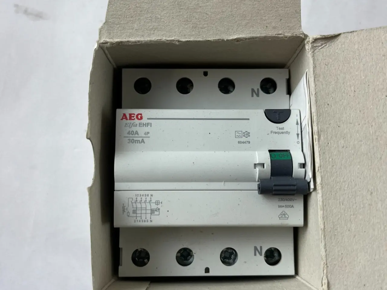 Billede 4 - AEG EHFI 40/030-4 4P 40A 30mA RCD Residual Current