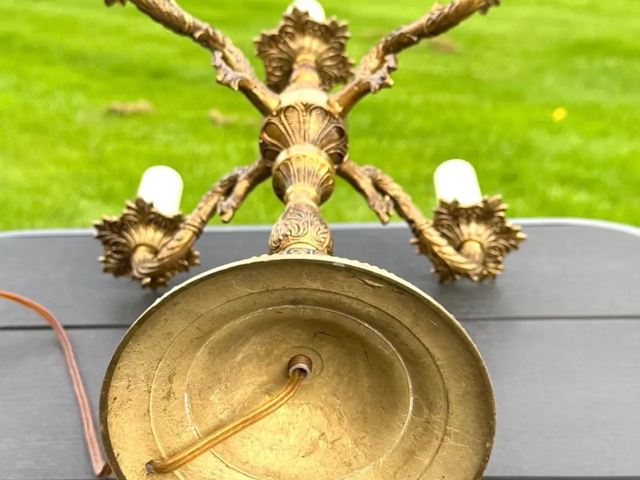 Billede 4 - 5-armet bordlampe / kandelaberlampe.