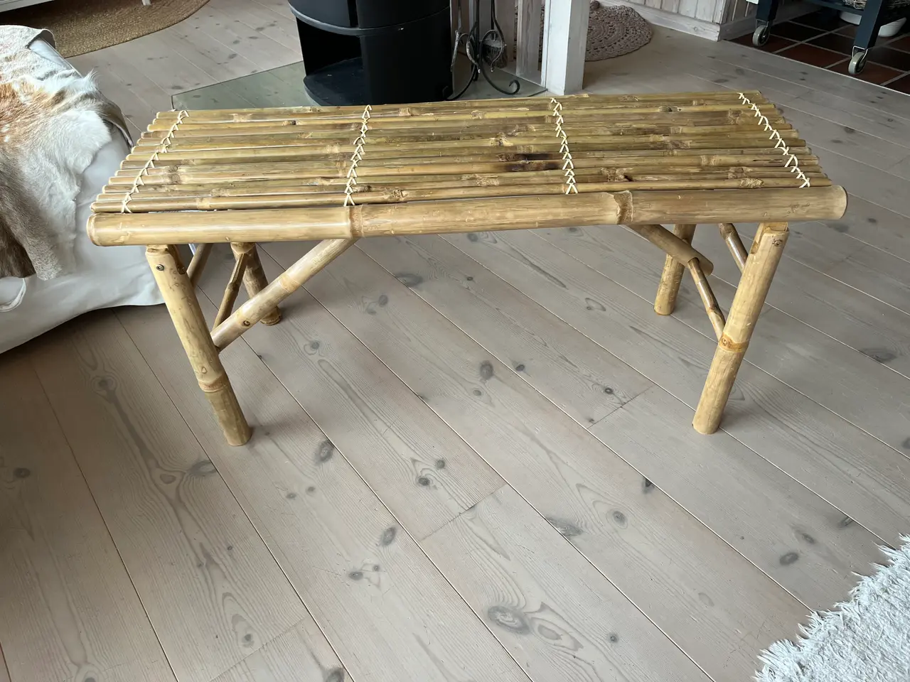 Billede 3 - Bord/bænk i solid bambus