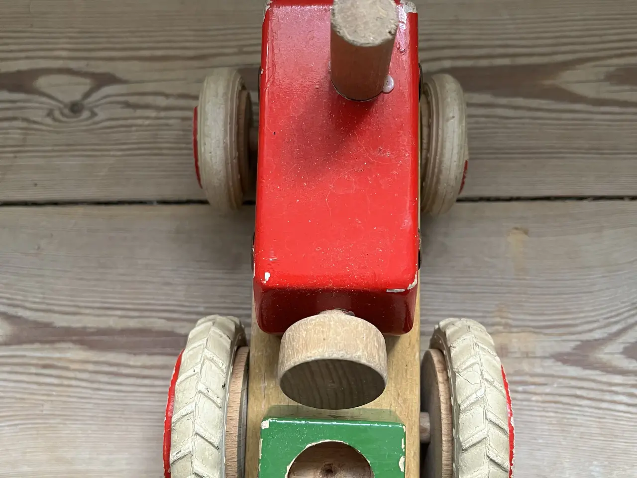 Billede 5 - Træ traktor med patina