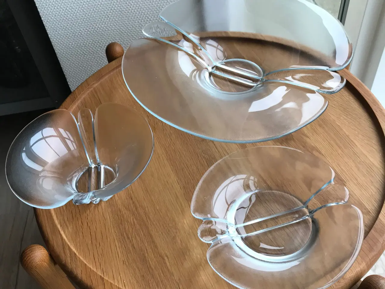 Billede 3 - Fad, "Lilje" - Holmegård Glasværk  -  35 cm