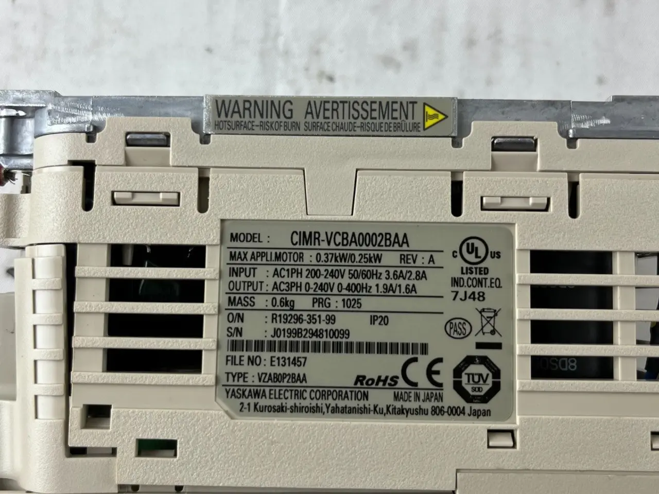Billede 8 - Yaskawa V1000 CIMR-VCBA0002BAA VFD 200-240VAC AC
