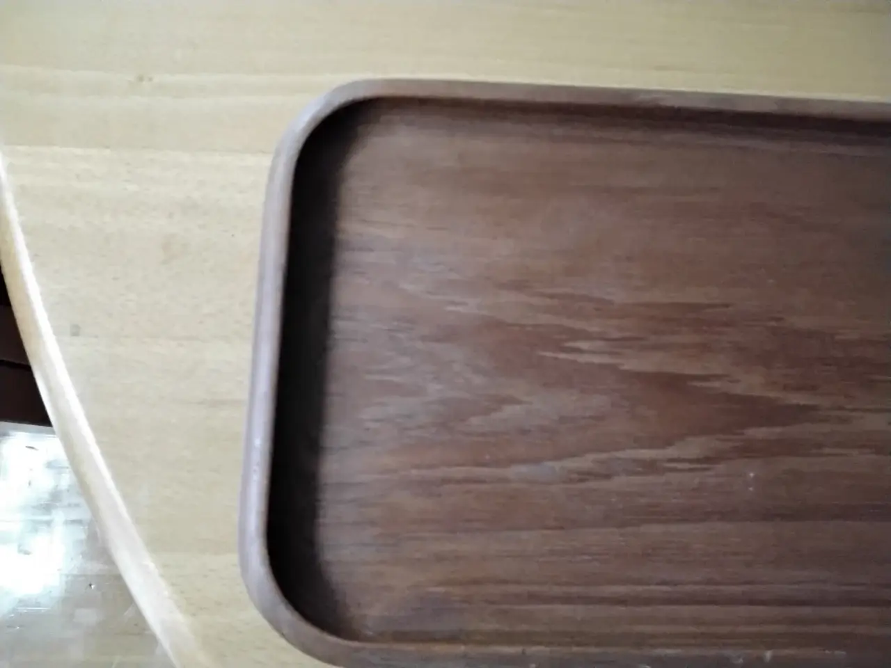 Billede 5 - Cabaretfad, standerlampe, bakke og knivblok i teak