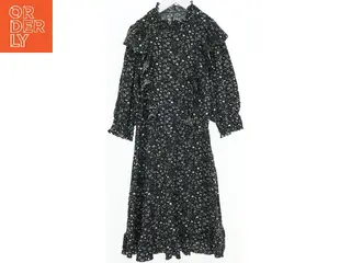 Langærmet blomsterkjole med flæser fra Zara (str. S)