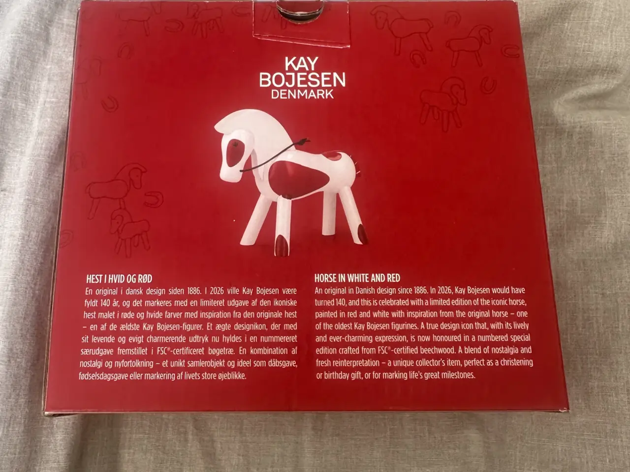 Billede 1 - Kay Bojesen - Hest Rød/Hvid - Limited edition