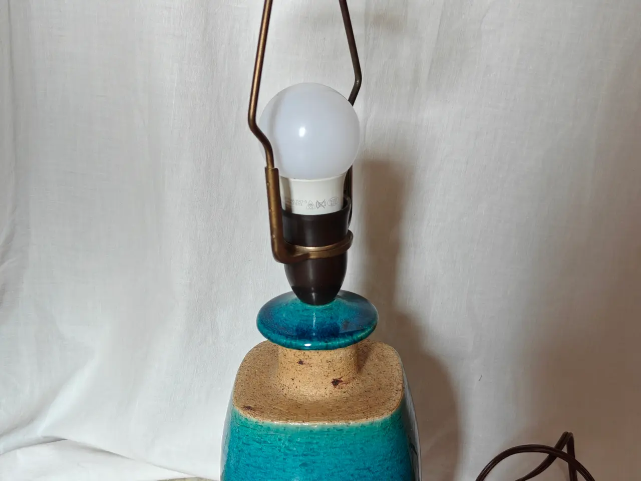 Billede 3 - Johannes Andersen keramik bordlampe turkis