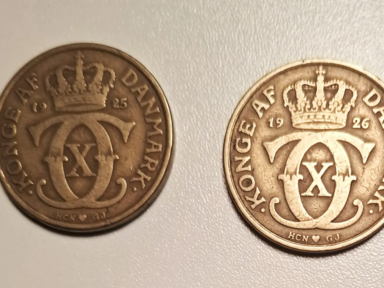 Billede 1 - 2 krone danske mønter 1925 -26