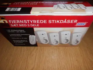 Fjernbetjente stikkontakter med jord sælges...