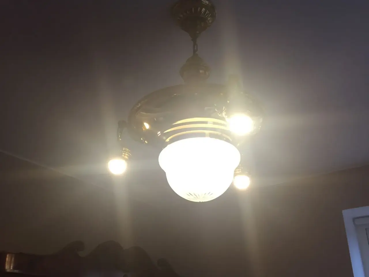 Billede 4 - Antik Messing lampe meget flot.