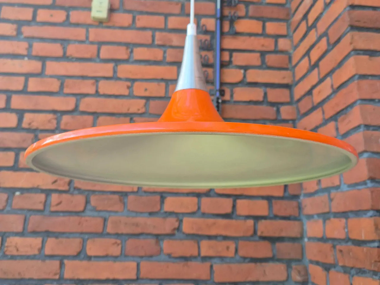 Billede 3 - Stor orange trompetpendel med alutop