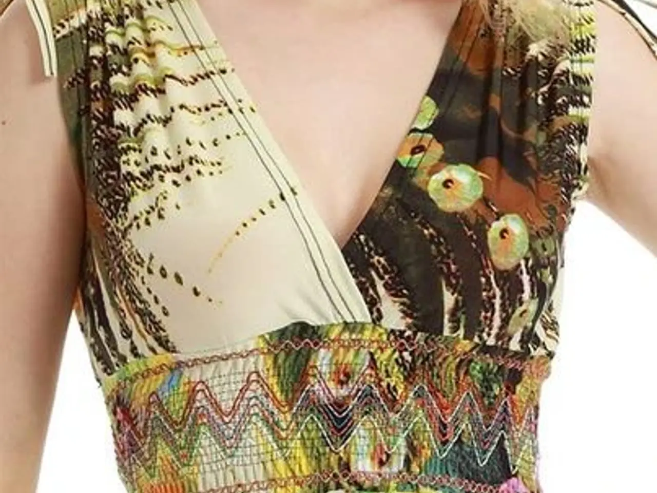 Billede 2 - Maxi med elegant blomster, påfugle print/str: XL/L
