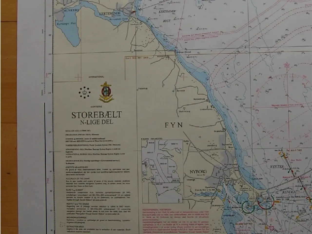 Billede 1 - Dansk Søkort 141 STOREBÆLT Nordlige del