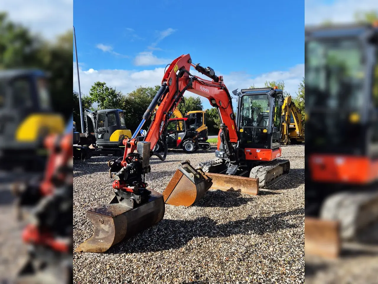 Billede 3 - Kubota KX060-5 / Rotortilt og centralsmøring / Komplet skovlpakke