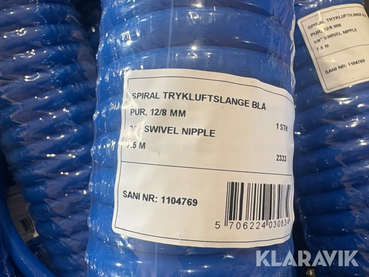 Billede 8 - Spirale trykluftsslanger 12/8 mm 7.5 m 3/8” ca. 60 styk - med swivel