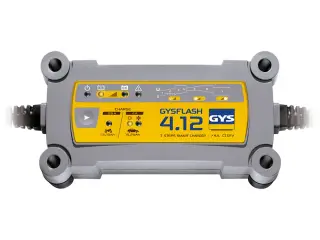 Gysflash 4.12 4A oplader til små køretøjers 12V batterier