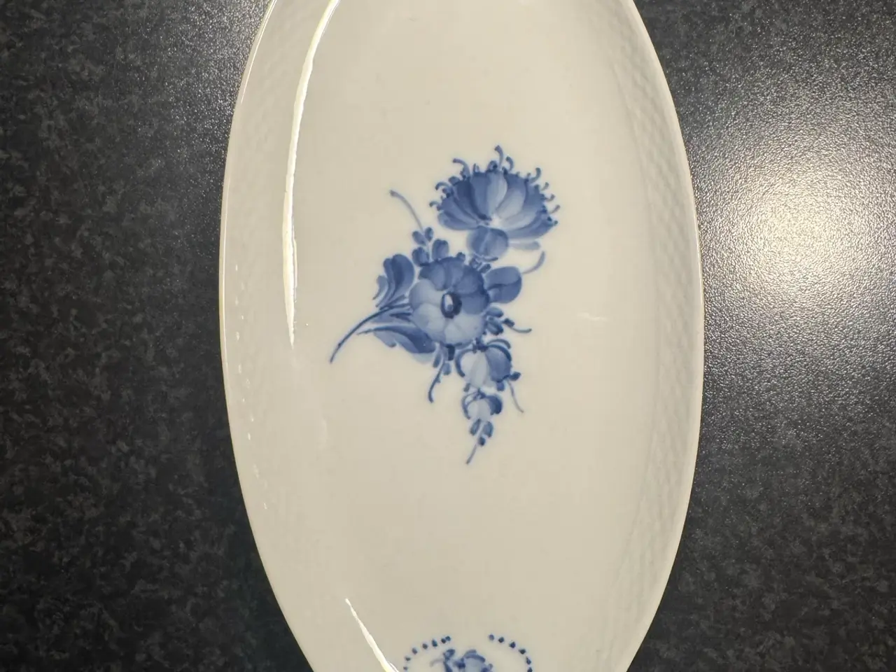 Billede 1 - Blå blomst lille fad