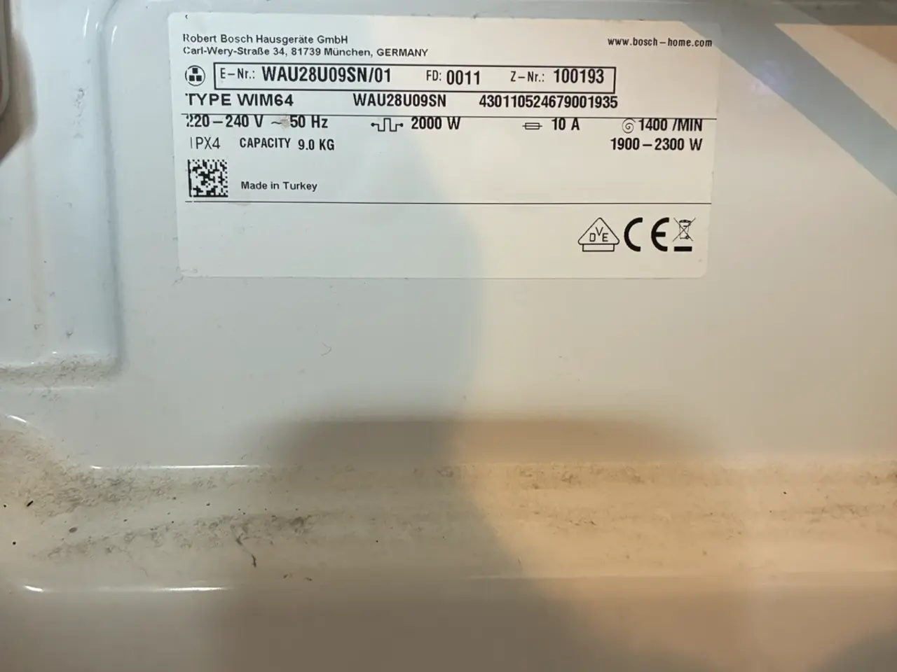 Billede 5 - Bosch Ecosilence Drive 9kg