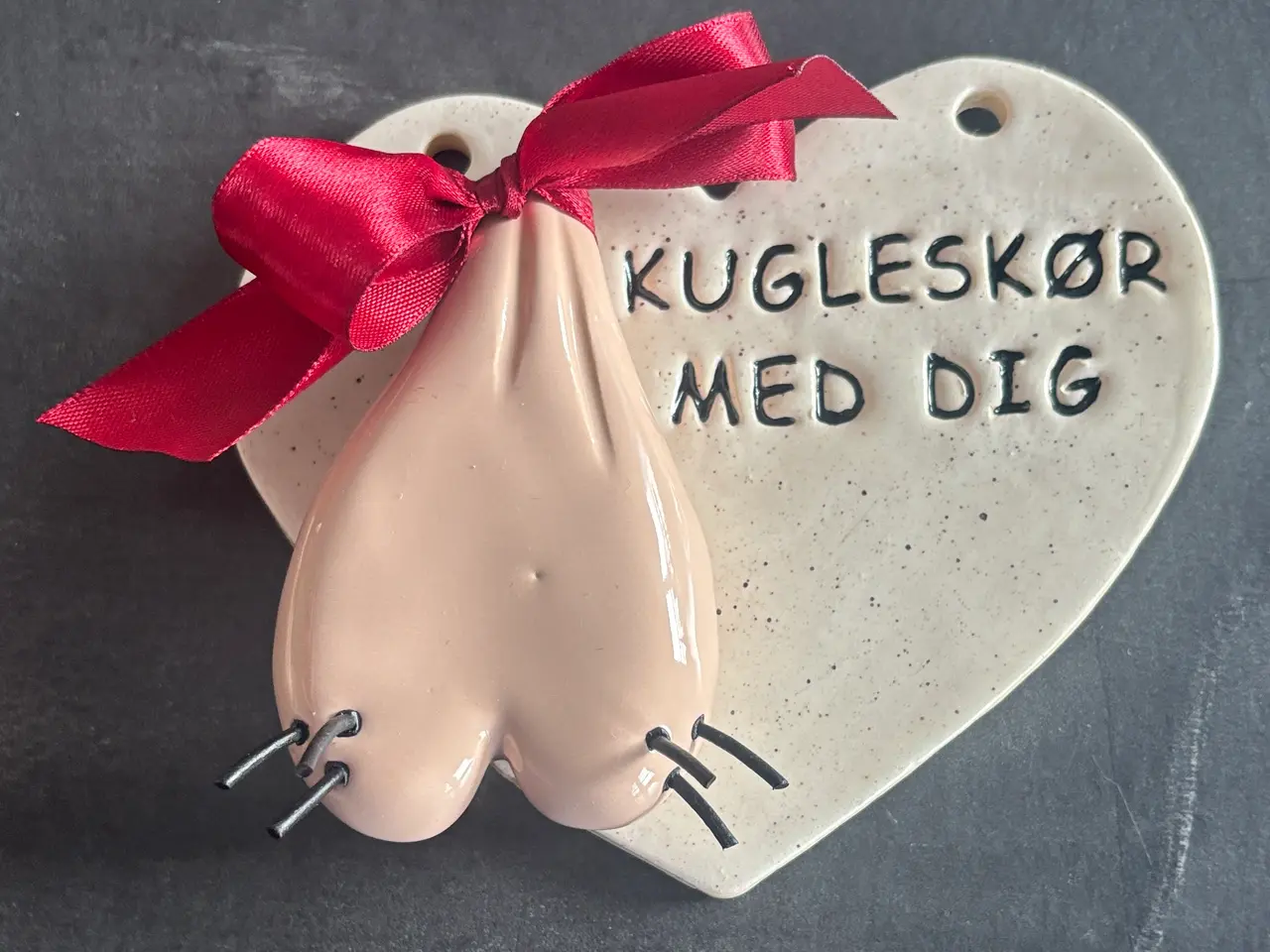 Billede 3 - Kugleskør med dig eller nuts about you hjerte 