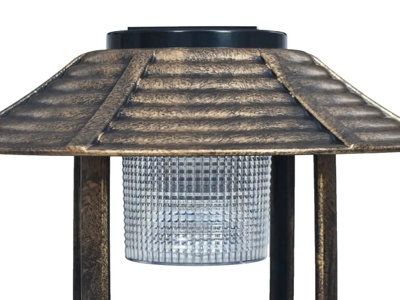 Billede 5 - Fuglebad på sokkel med soldrevne LED-lamper - bronzefarvet plastik, 39 × 96 cm