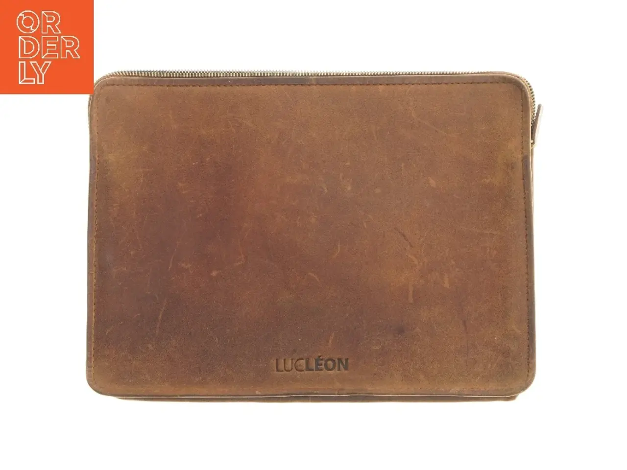 Billede 1 - Læder laptop taske fra Lucleon (str. 35x26 cm)
